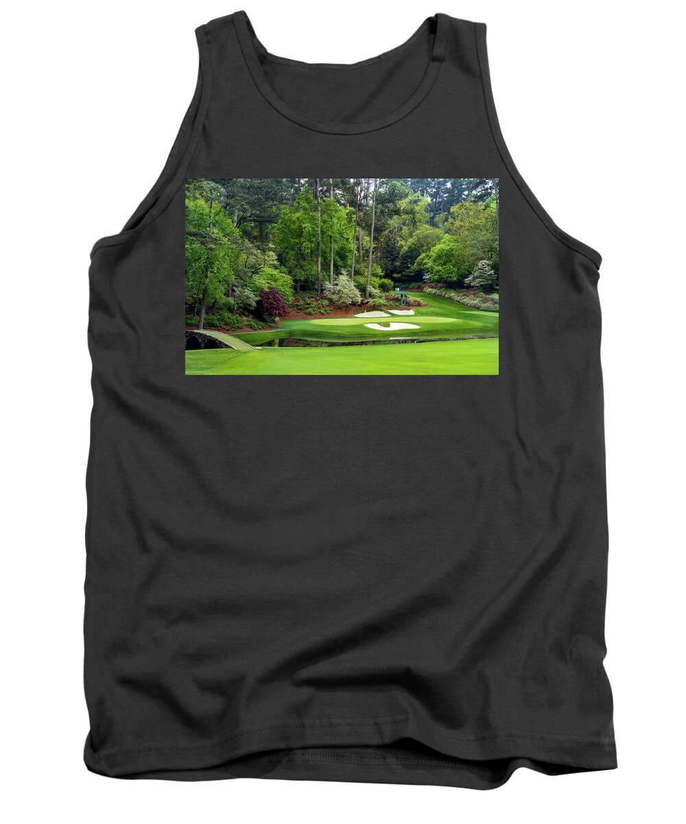 12th Green Tank Top featuring the photograph Golden Bell 12th... by David Choate