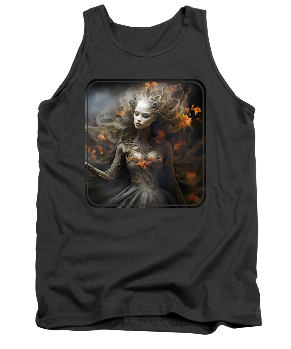 Gothic Tank Top featuring the digital art Gothic whispering by Mark Ashkenazi