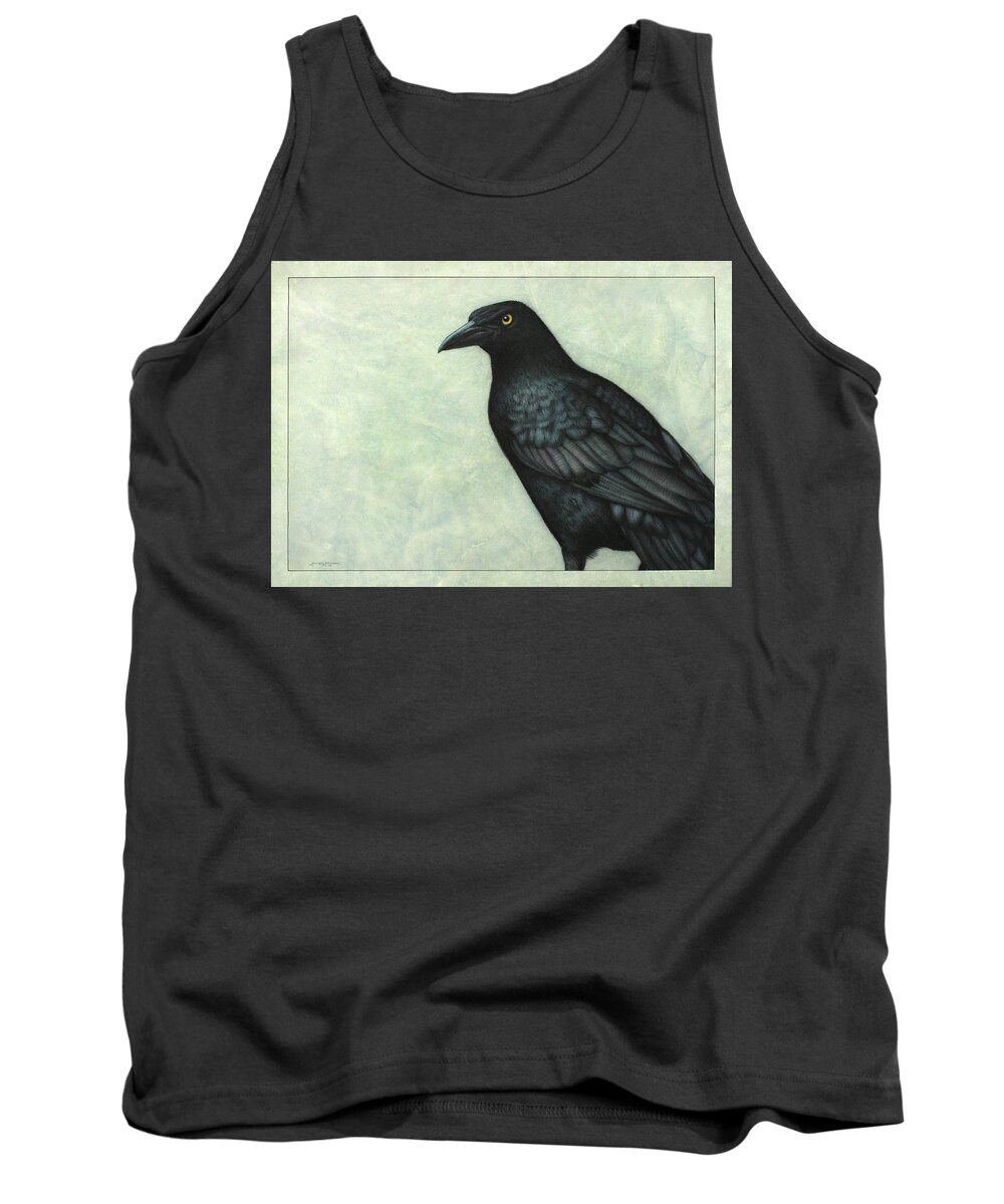 Grackle Tank Top featuring the painting Grackle by James W Johnson