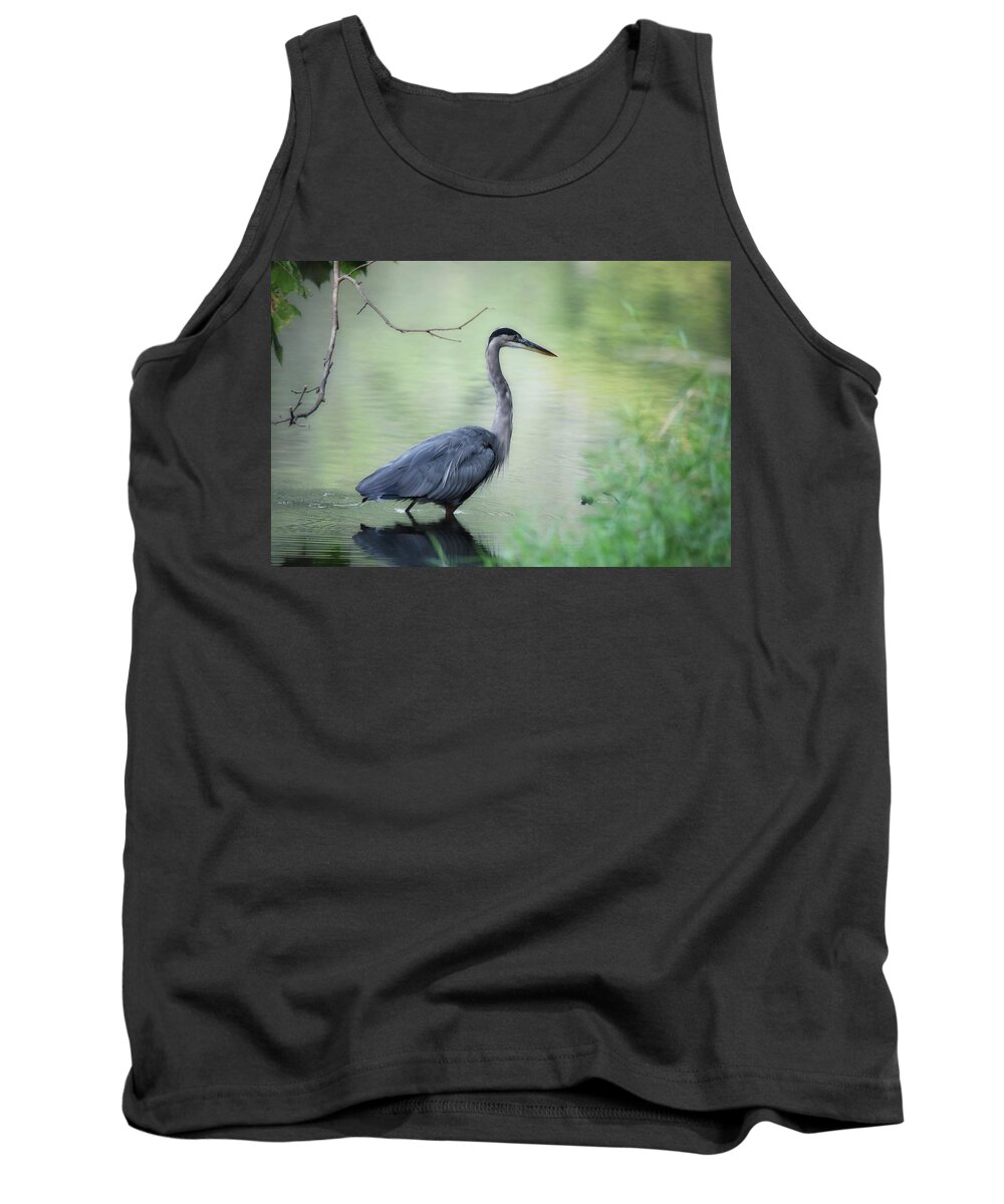Great Tank Top featuring the photograph Great Blue Heron by Scott Burd