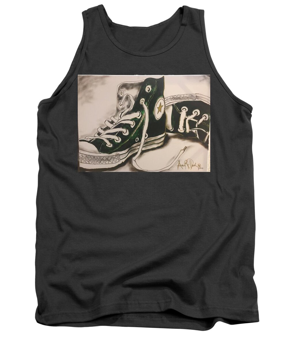  Tank Top featuring the mixed media Green by Angie ONeal
