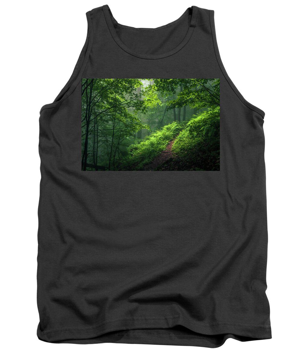 Mountain Tank Top featuring the photograph Green Forest by Evgeni Dinev