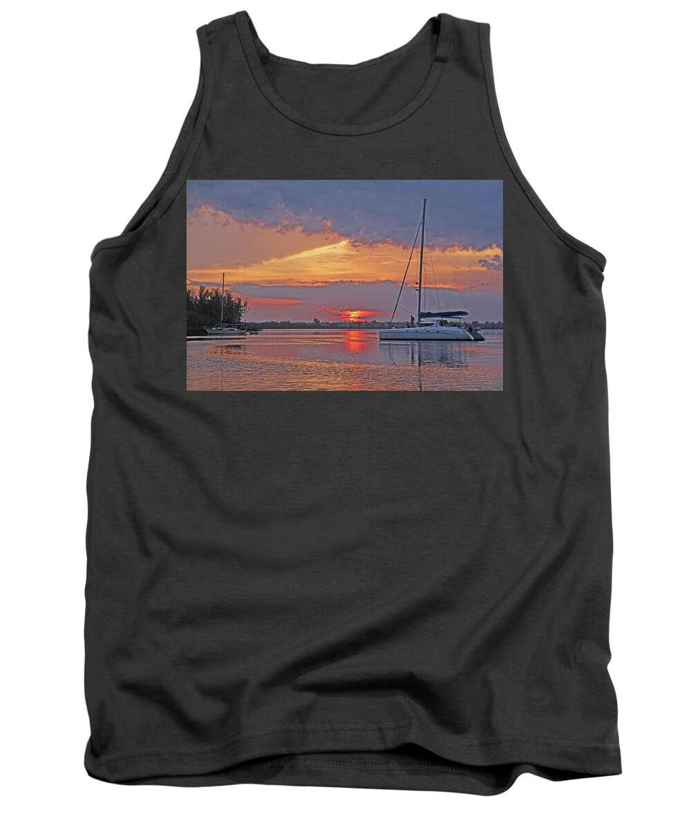 Tropical Sunrise Tank Top featuring the photograph Greet The Day by HH Photography of Florida