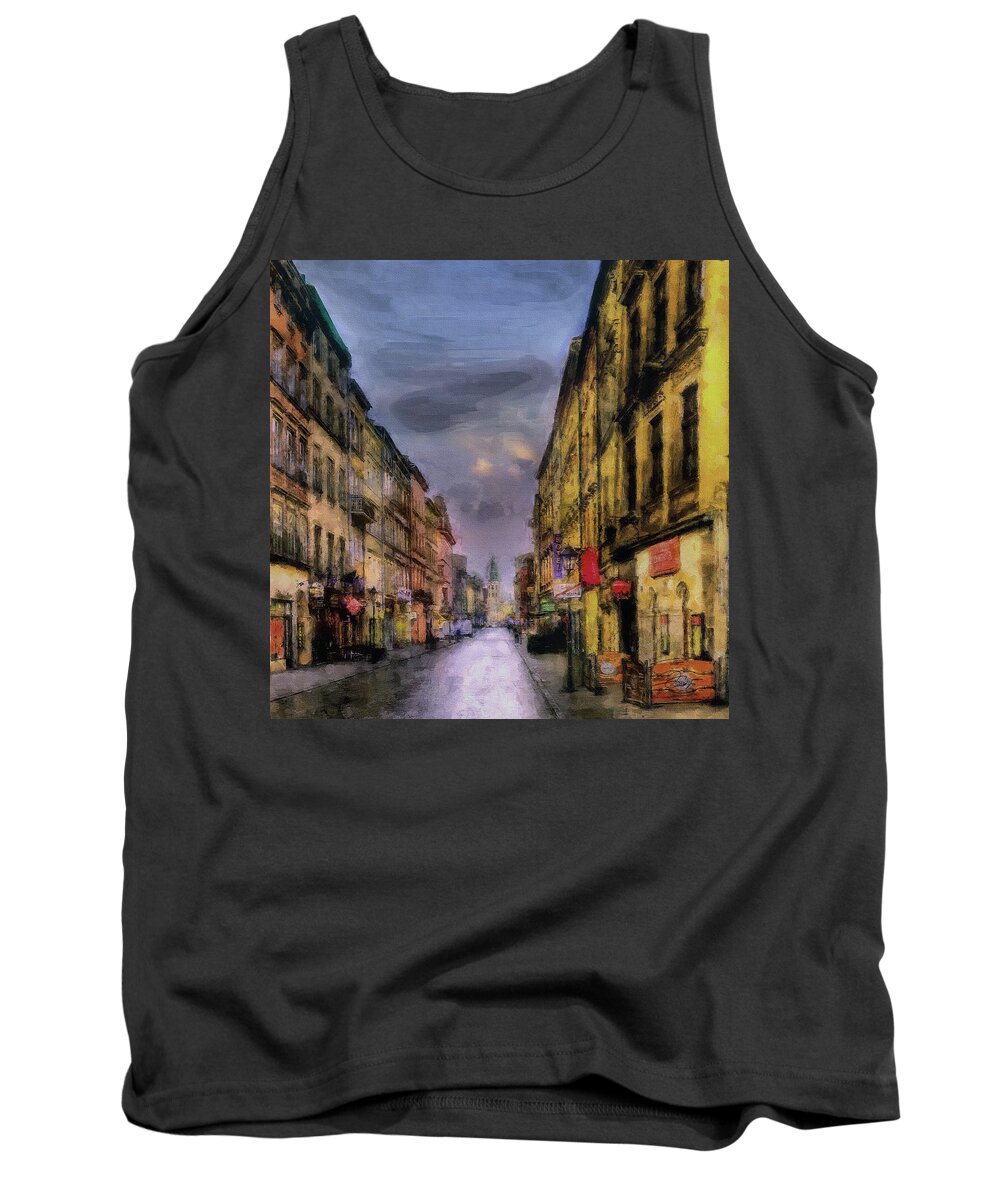 Grodzka Street Tank Top featuring the digital art Grodzka Street, Krakow by Jerzy Czyz