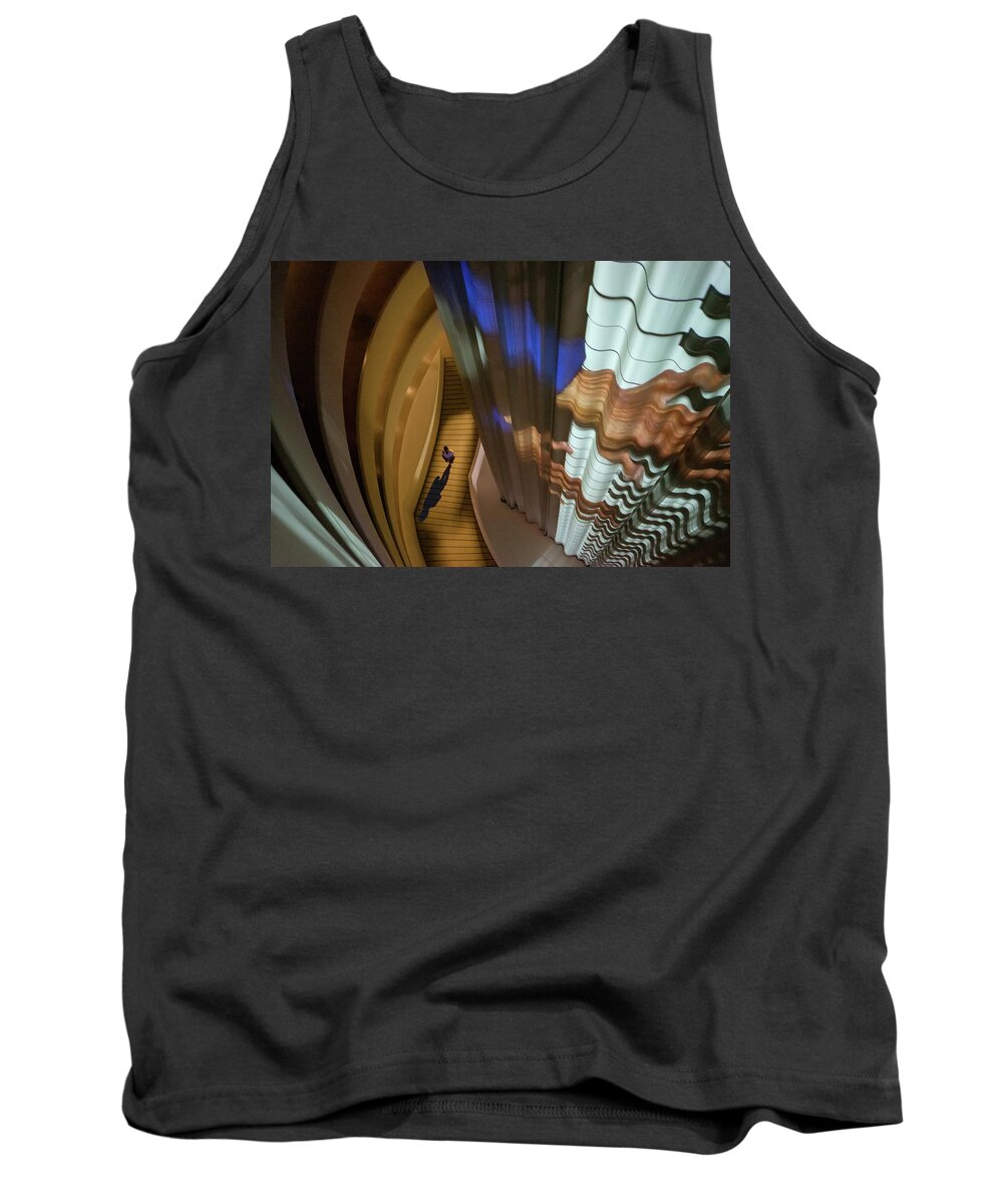Gugenheim Tank Top featuring the photograph Guggenheim piano by Al Hurley