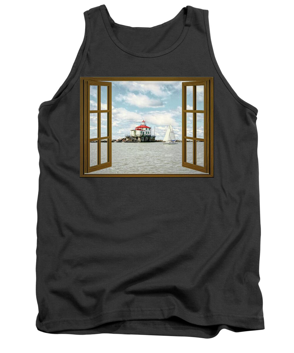 Lake Erie Tank Top featuring the photograph Harbor View by Susan Hope Finley