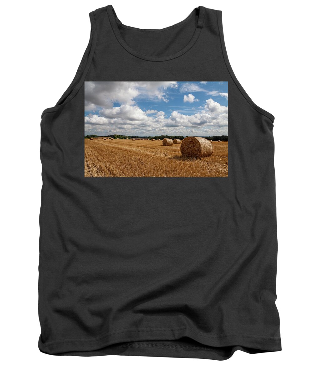 Bale Tank Top featuring the photograph Harvest time by Shirley Mitchell