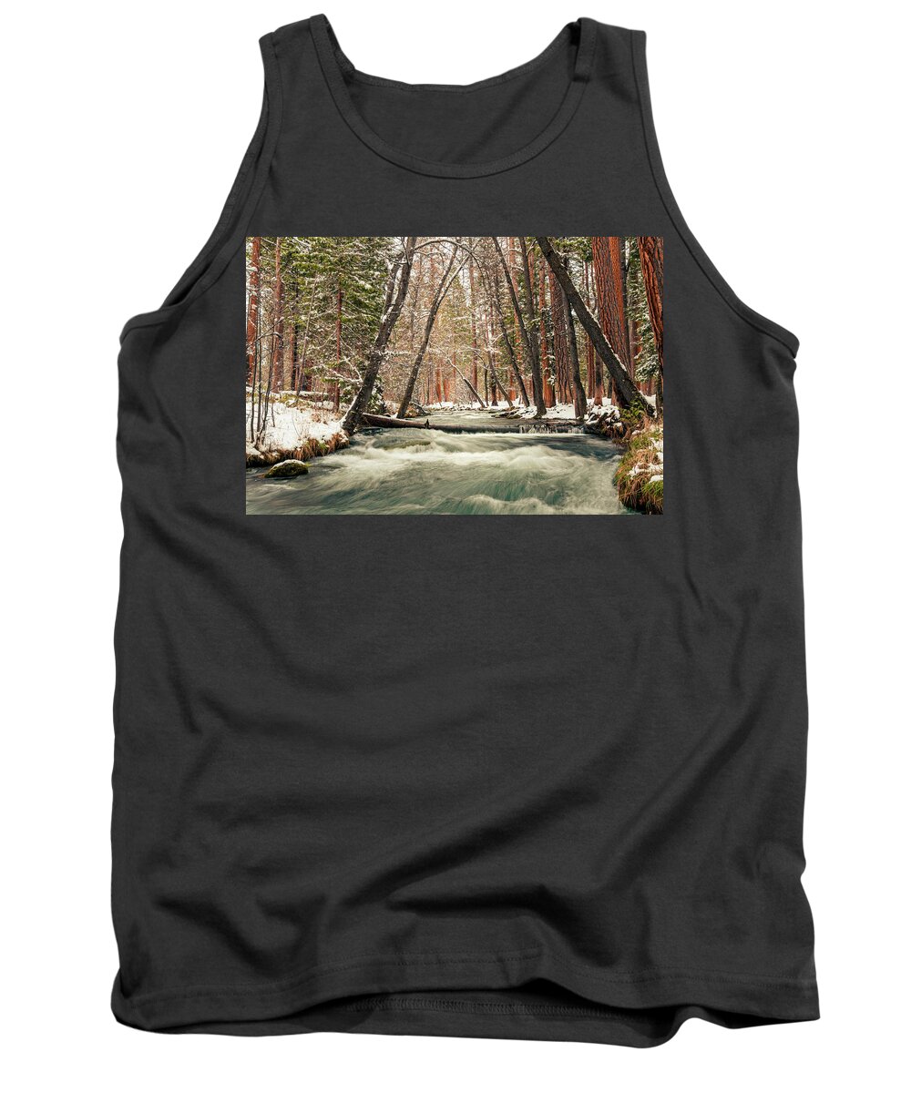 Hat Creek Tank Top featuring the photograph Hat Creek Winter Wonderland by Mike Lee