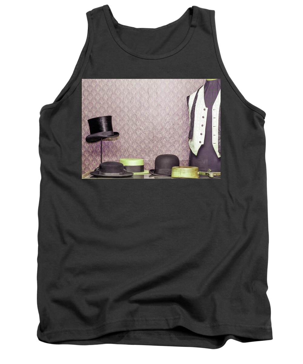 Bow-tie Tank Top featuring the photograph Hats of distinction. by James Canning