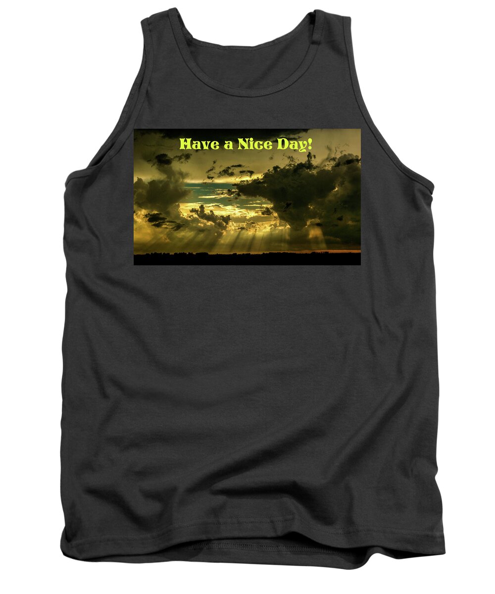 Sky Tank Top featuring the photograph Have a Nice Day - Sunset by James C Richardson