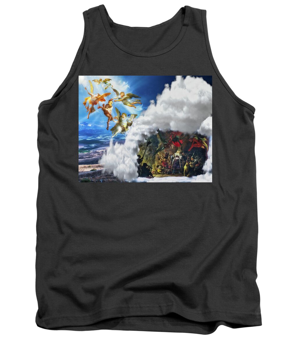 Lazarus Tank Top featuring the digital art Heaven and Hell by Norman Brule