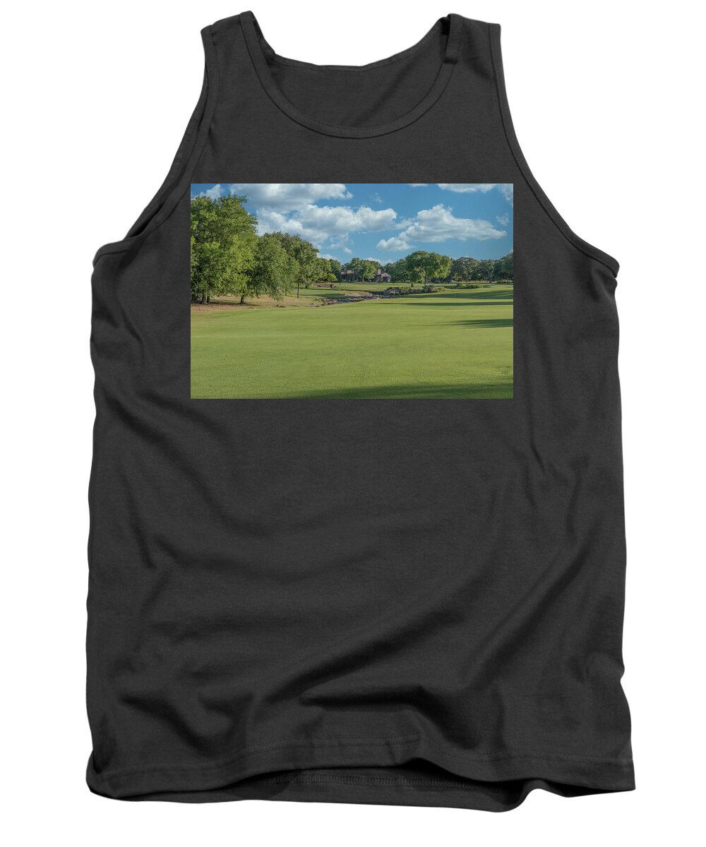 Cimarron Hills Tank Top featuring the photograph Hole #18 by John Johnson