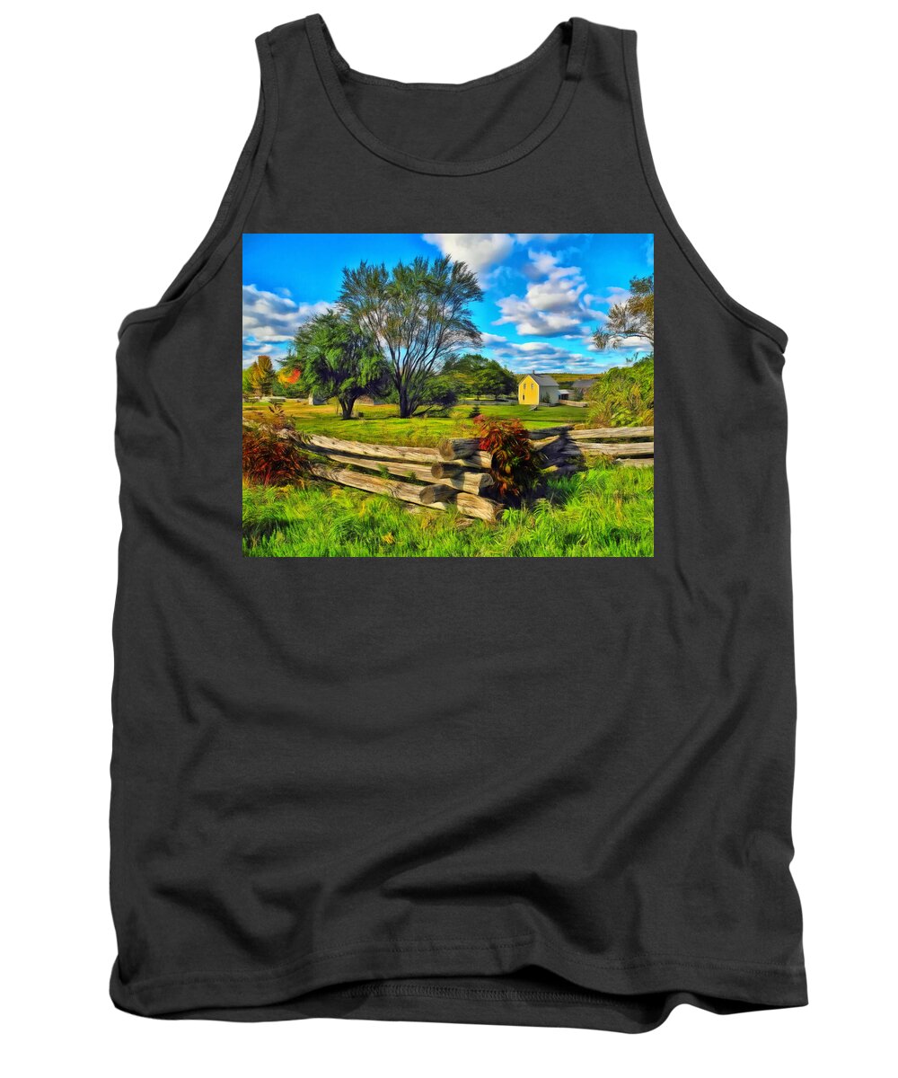 Landscape Tank Top featuring the photograph Homestead Fences by Carol Randall