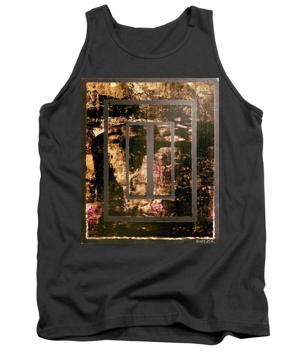 Street Art Tank Top featuring the painting I See You In There by Bobby Zeik