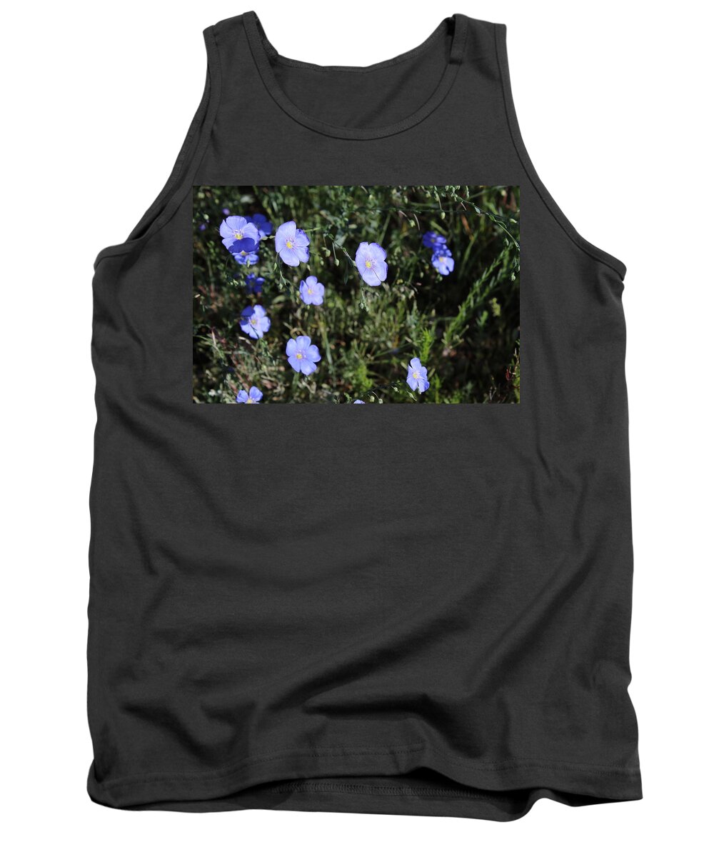 Blue Flowers Tank Top featuring the photograph I will lift up mine eyes unto the hills, from whence cometh my help. by Yvonne M Smith