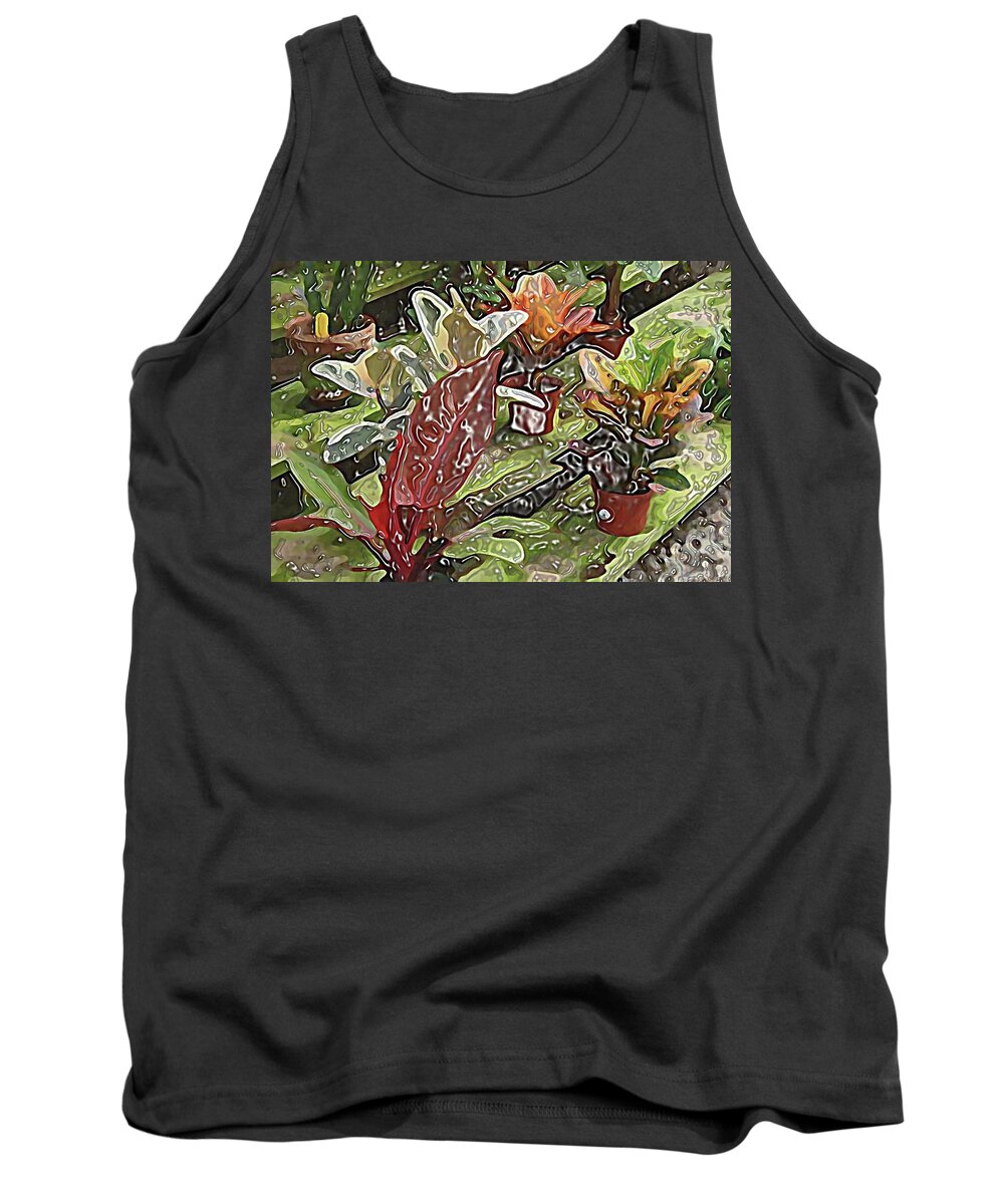 Plants Tank Top featuring the painting Ice Plants by Ben Saturen