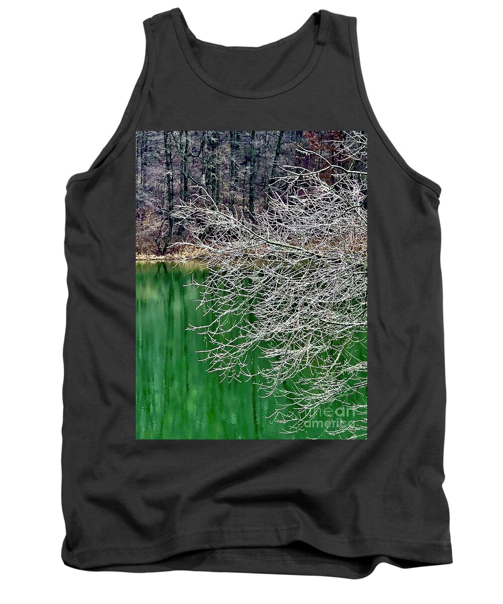 Craig Tank Top featuring the photograph Ice Tree Over Lake by Craig Walters