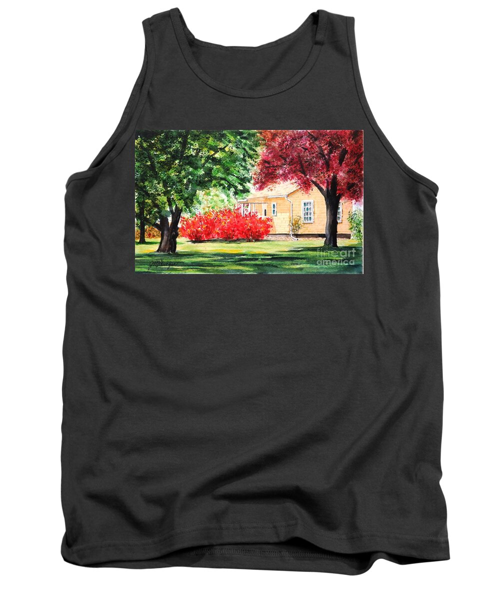 Bush Tank Top featuring the painting In Full Bloom by Joseph Burger