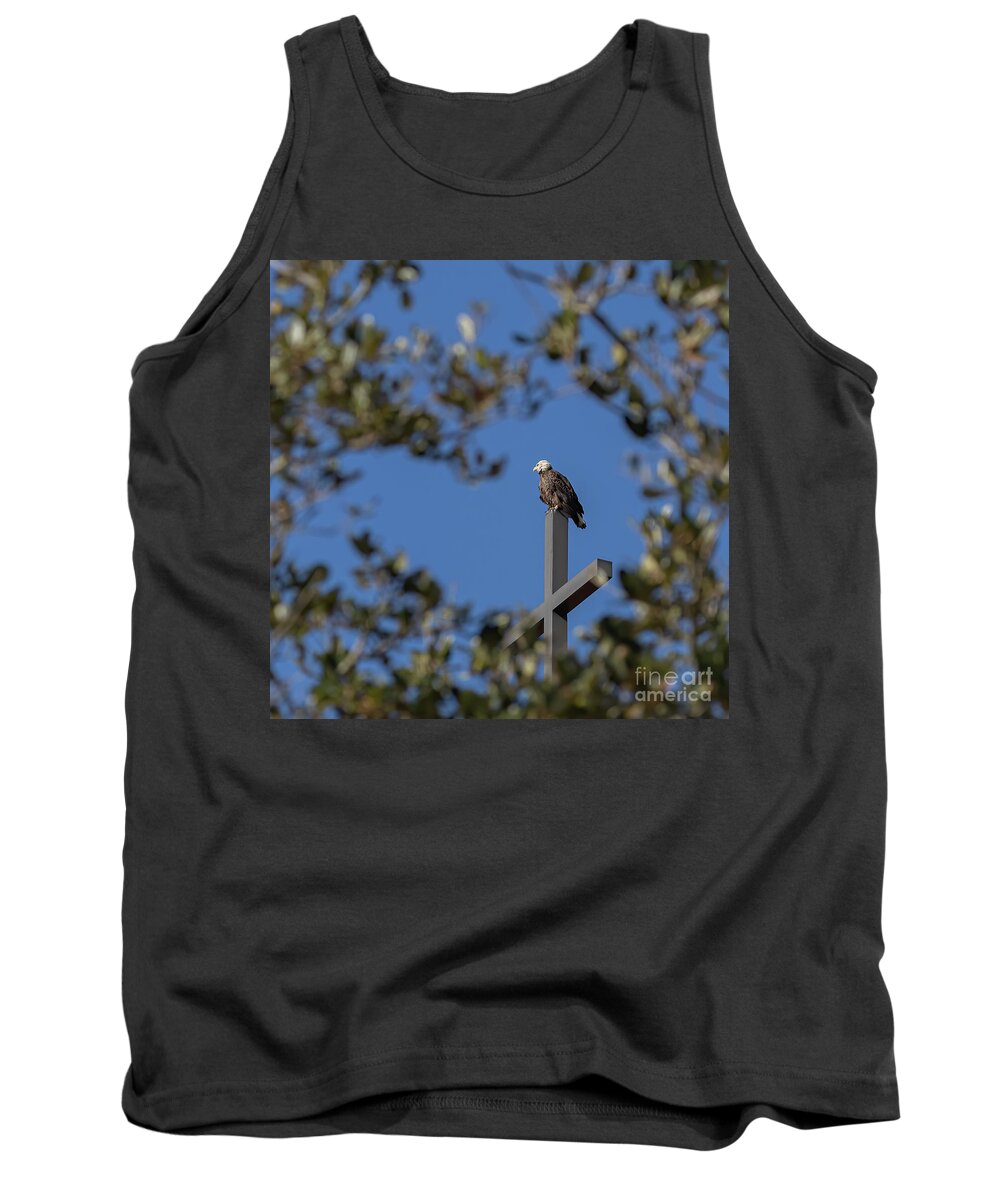 Eagle Tank Top featuring the photograph In God We Trust by JASawyer Imaging