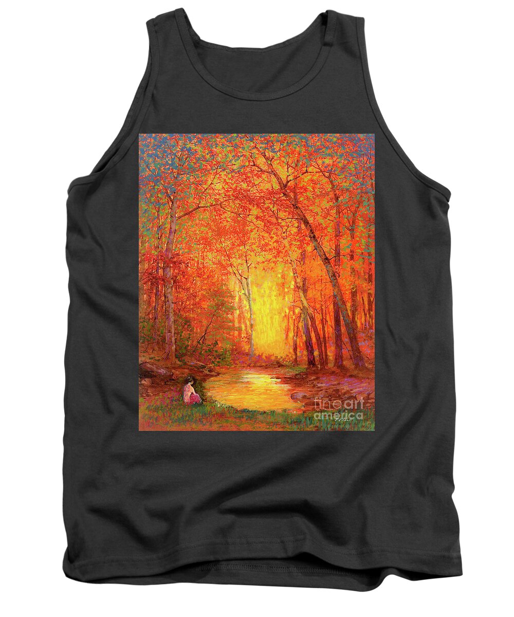 Meditation Tank Top featuring the painting In the Presence of Light Meditation by Jane Small