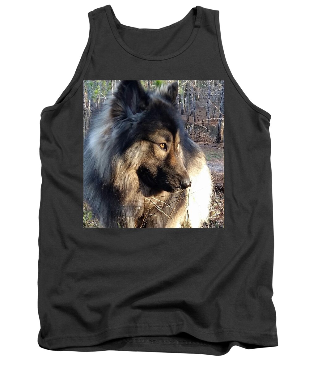  Tank Top featuring the photograph My Dog of the Woods by Barbie Batson