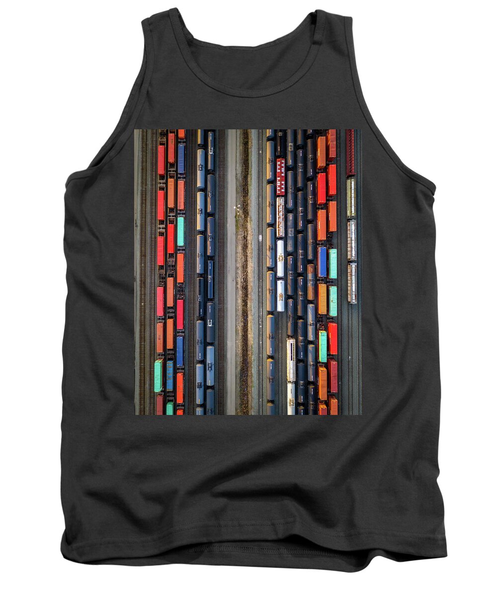Drone Tank Top featuring the photograph Industrial Rainbow 2 by Clinton Ward