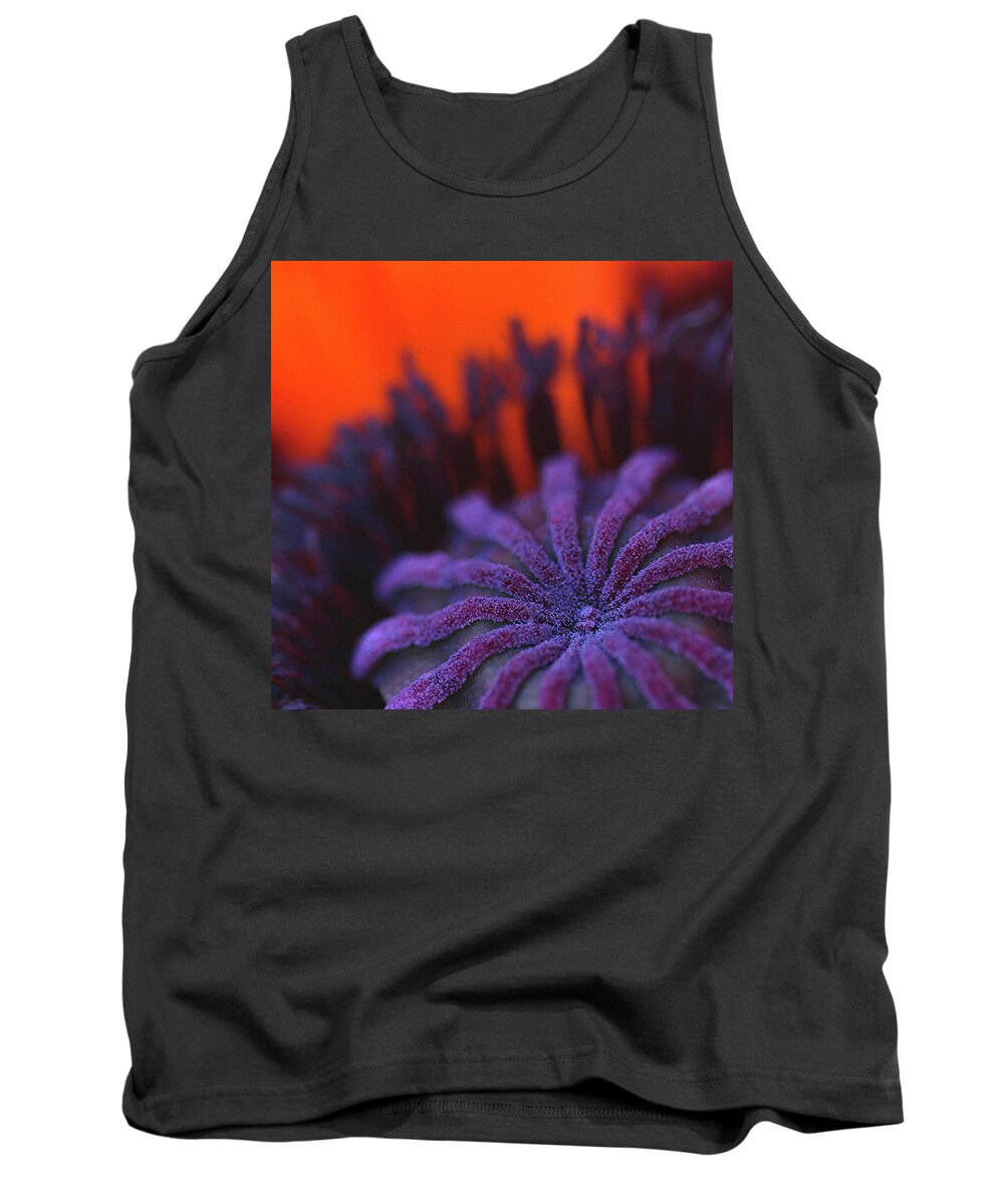 Flower Tank Top featuring the photograph Inside Poppy by Julie Powell