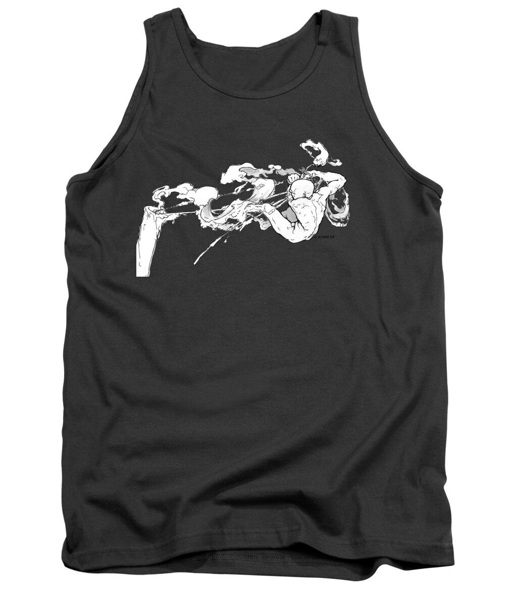 Resilience Tank Top featuring the drawing It Was Kinda Like This by Guy Kinnear