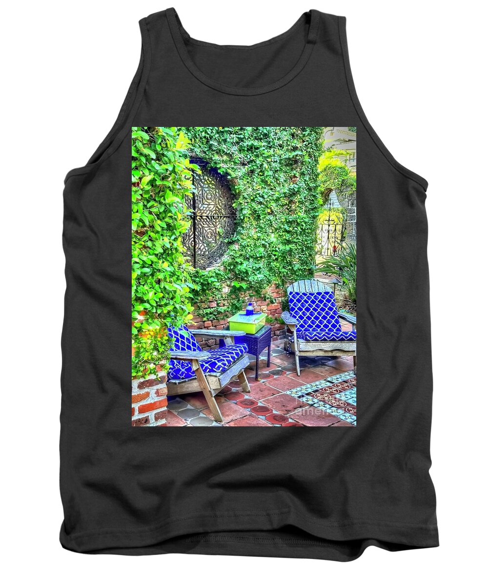 Cozy Tank Top featuring the photograph Ivy Blue by Debbi Granruth