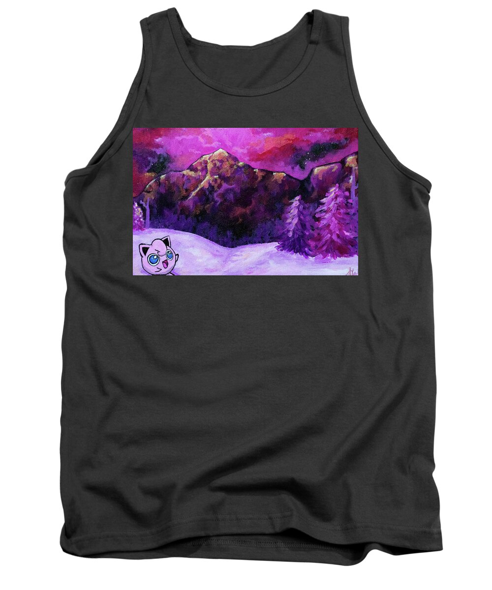 Pokémon Tank Top featuring the painting Jigglypuff's Fragment by Ashley Wright