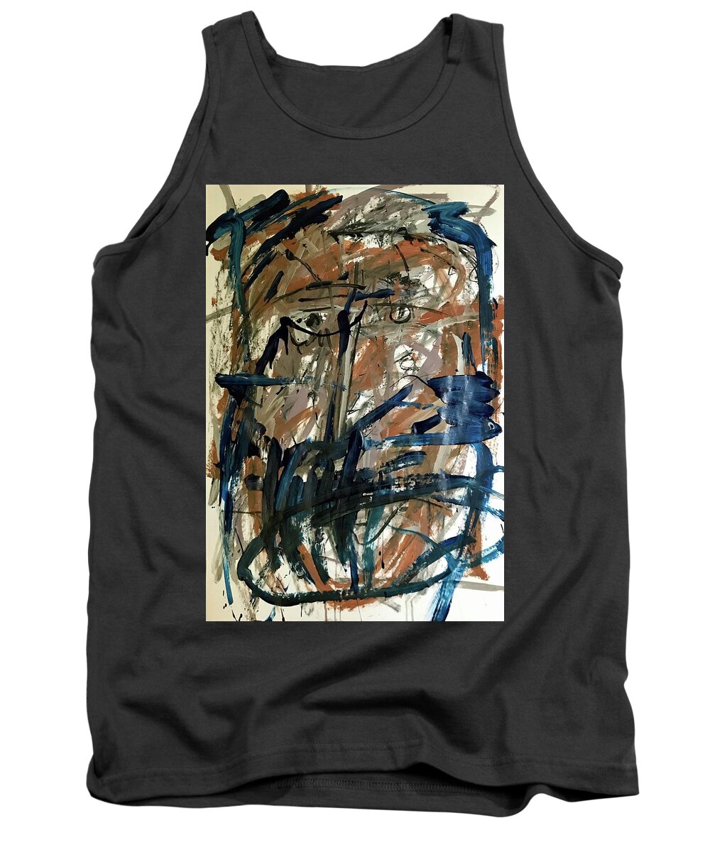 Abstract  Tank Top featuring the painting July #3 2020 by Gustavo Ramirez