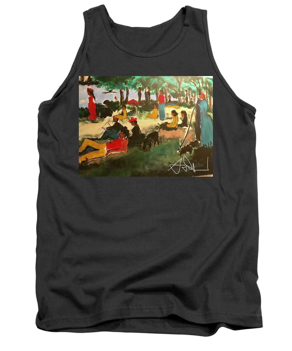  Tank Top featuring the painting Juneteenth by Angie ONeal