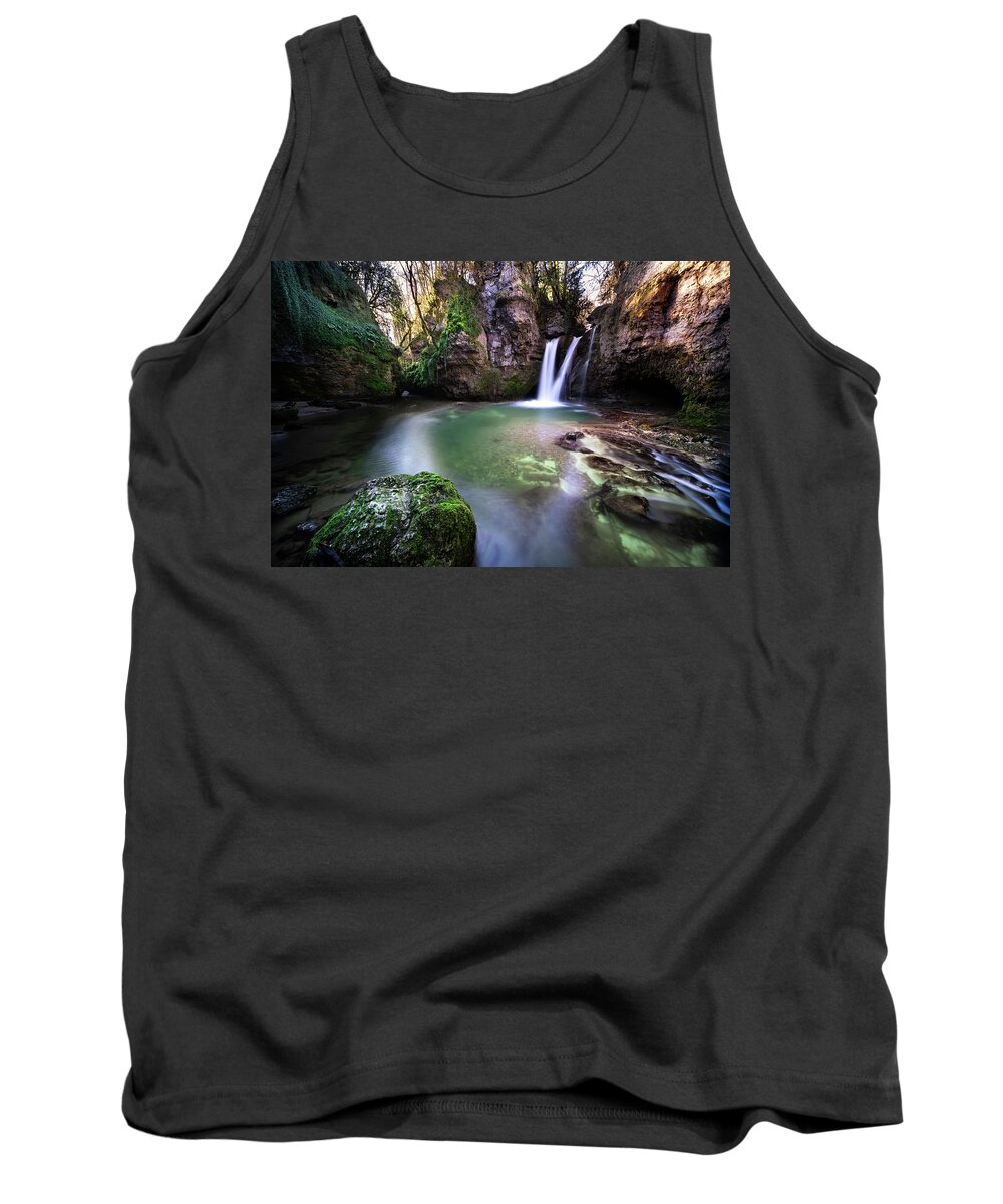 Waterfall Tank Top featuring the photograph Jungle paradise by Dominique Dubied