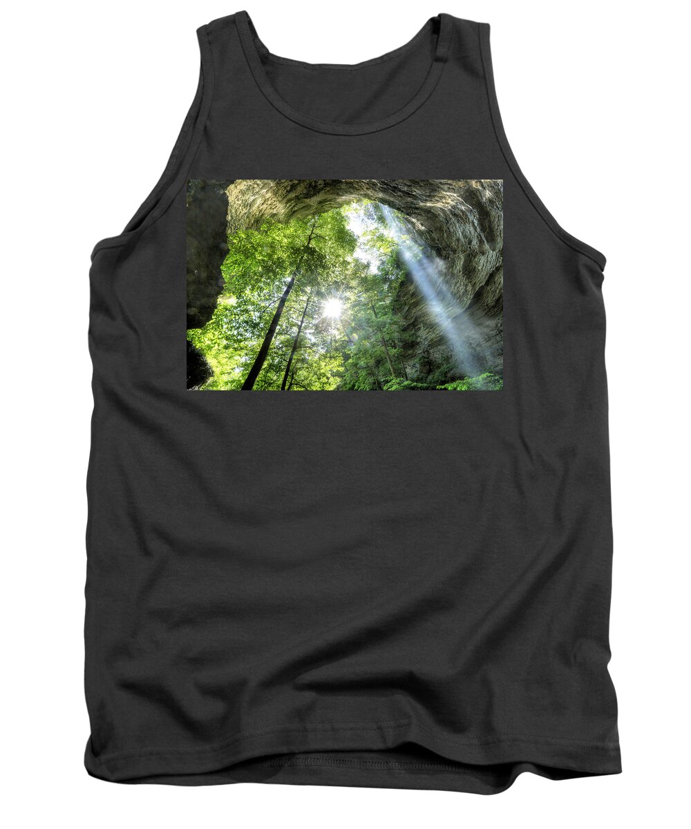 Ozarks Tank Top featuring the photograph Keef Falls by William Rainey