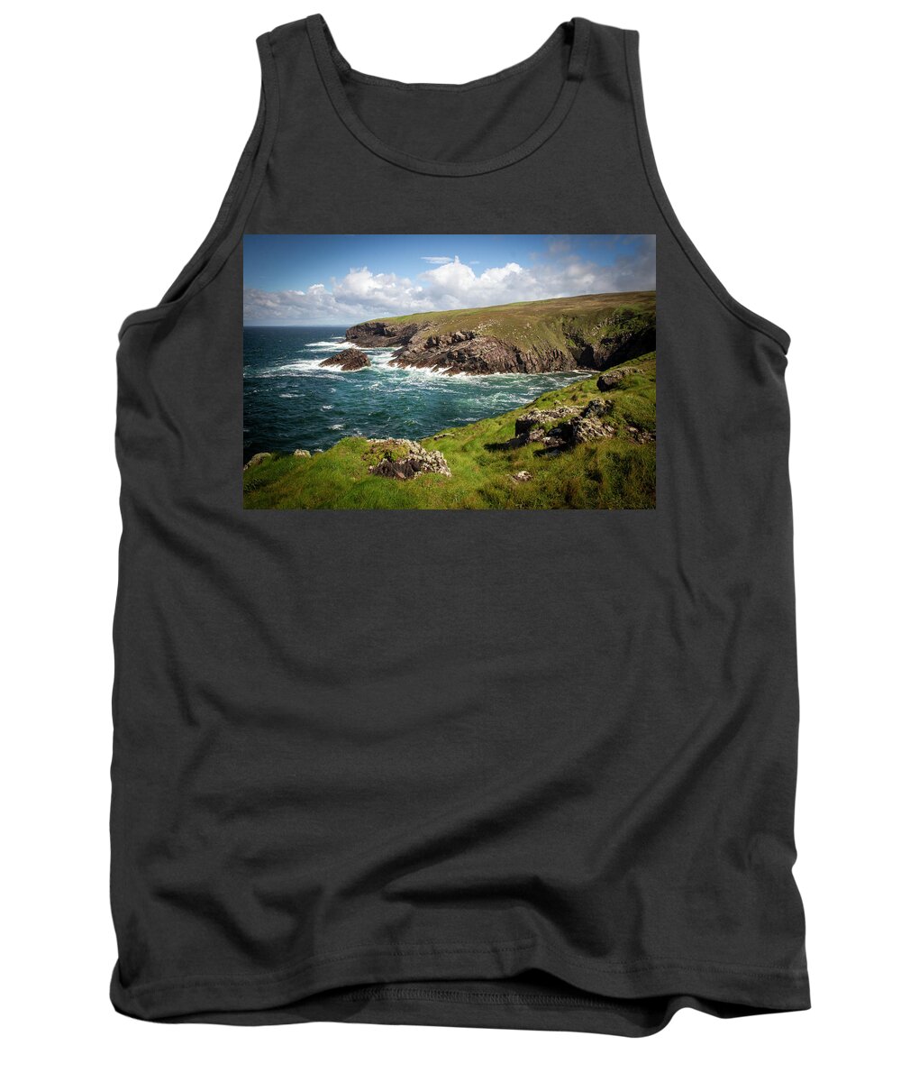 Raw Tank Top featuring the photograph Kerry Head Cliffs by Mark Callanan