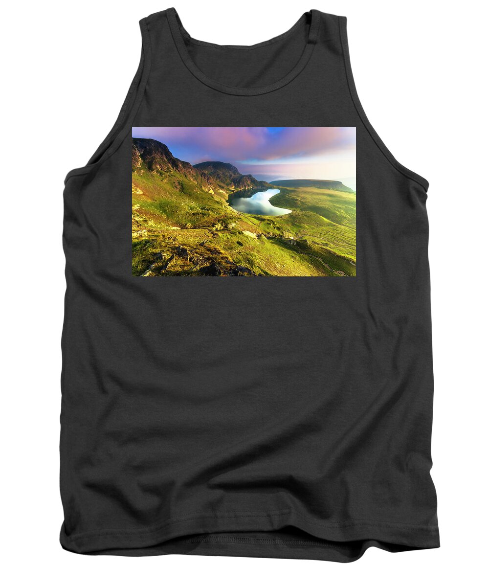 Bulgaria Tank Top featuring the photograph Kidney Lake by Evgeni Dinev