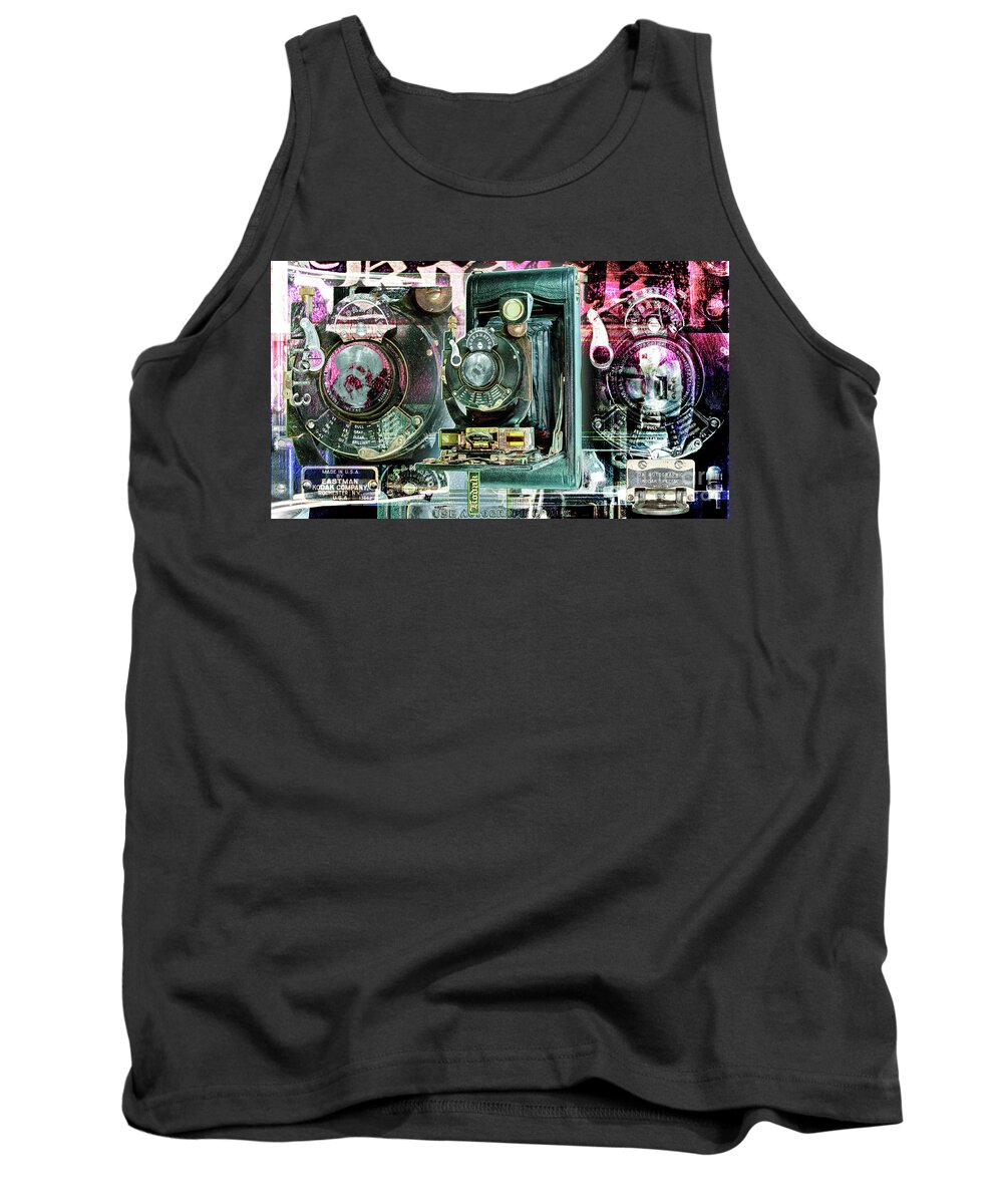 Kodak Tank Top featuring the digital art Kodak No. 3a Autographic Special Model B by Anthony Ellis