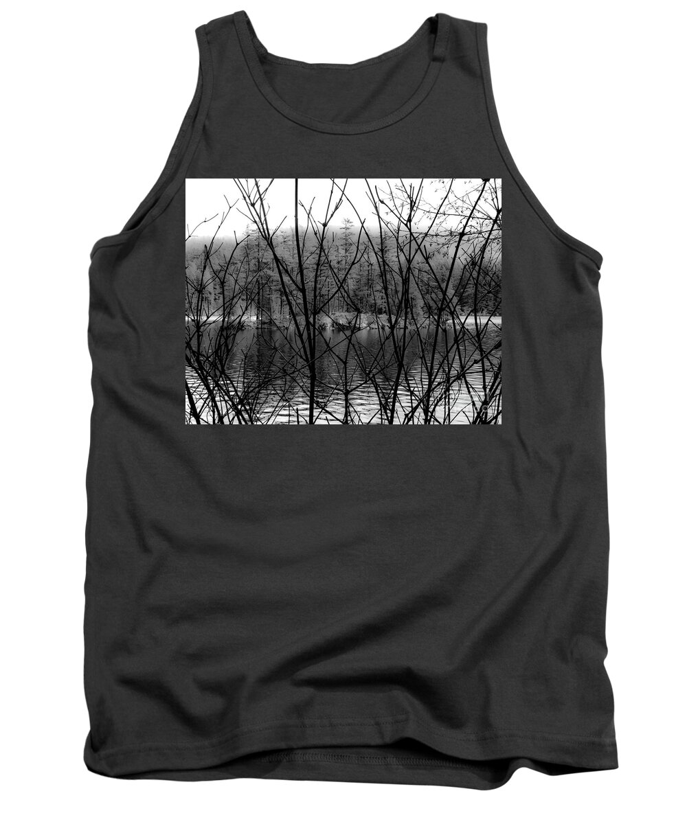 Mountain Lake Tank Top featuring the photograph Lake Through Tree by William Wyckoff