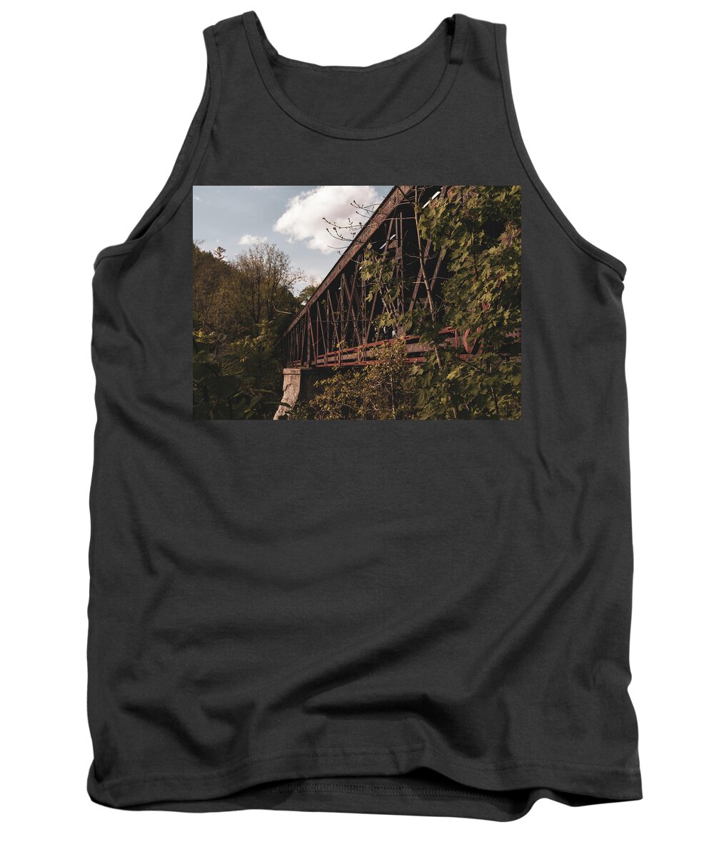 Landscapes Tank Top featuring the photograph Landscape Photography - Rail Road Bridge 2 by Amelia Pearn