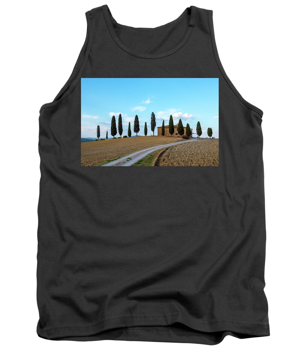 Beautiful Tank Top featuring the photograph landscape, Tuscany, Italy by Eleni Kouri