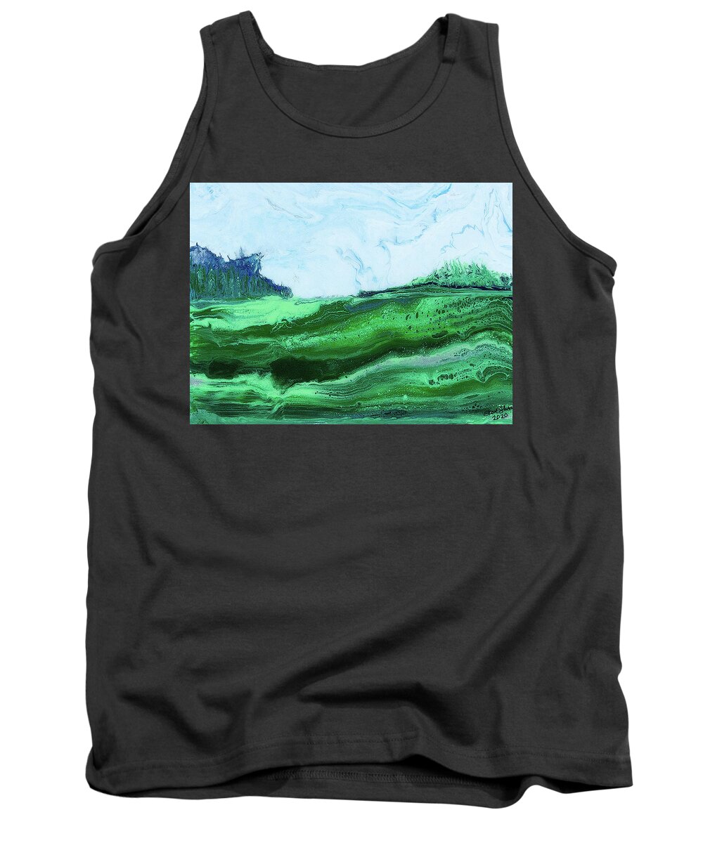 Landscape Tank Top featuring the painting Learning Curve Landscape by Steve Shaw