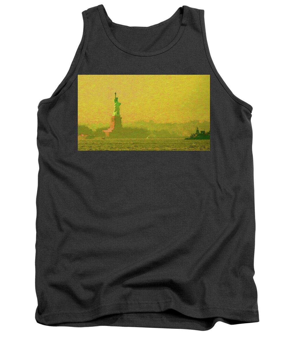 Statue Of Liberty Tank Top featuring the digital art Libby Love by Terry Cork