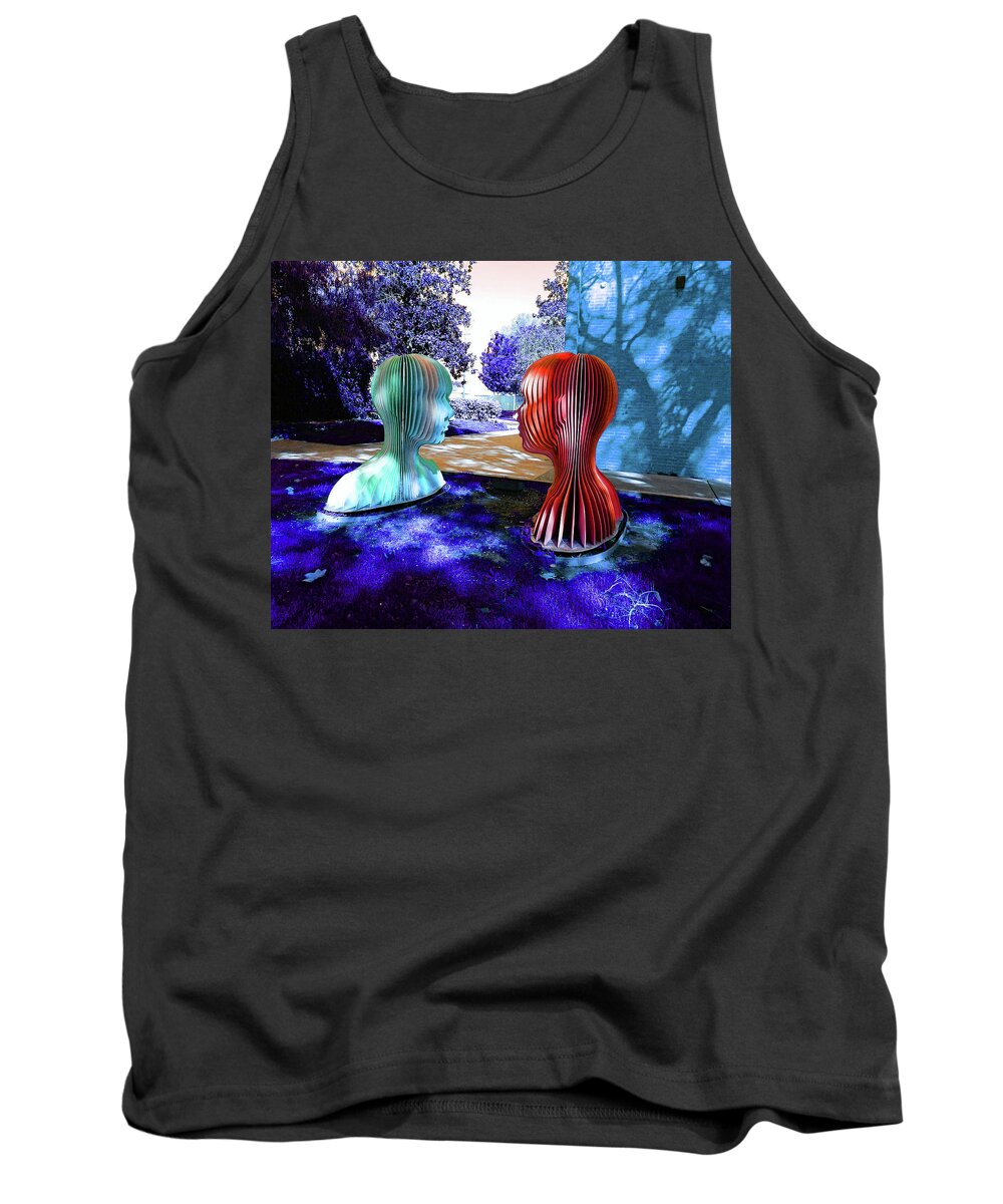 Library Tank Top featuring the photograph Library Lawn by Andrew Lawrence