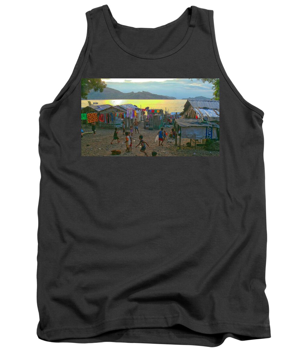 Fishing Village Tank Top featuring the photograph Life in the fishing village by Robert Bociaga