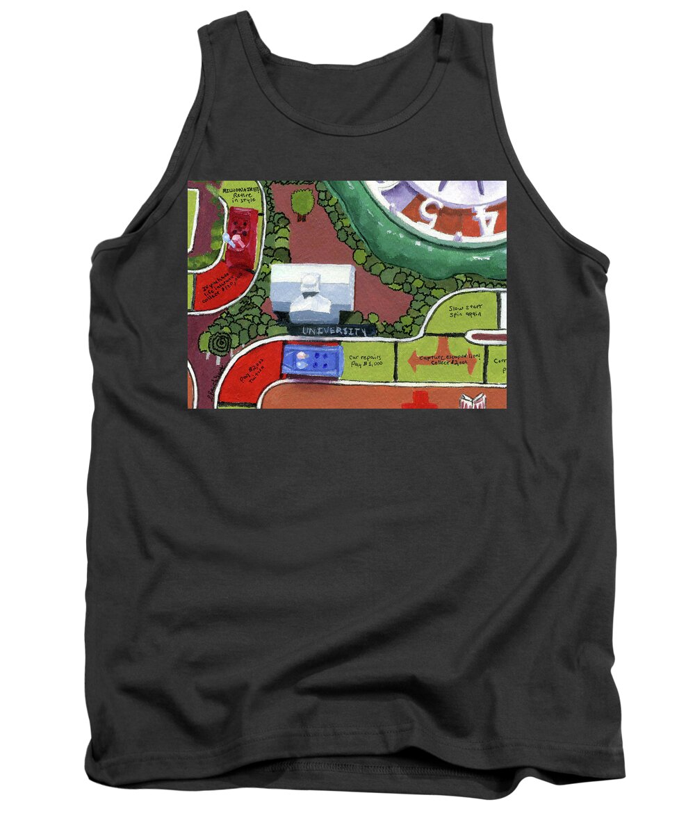 Game Tank Top featuring the painting Vintage game by Lynne Reichhart