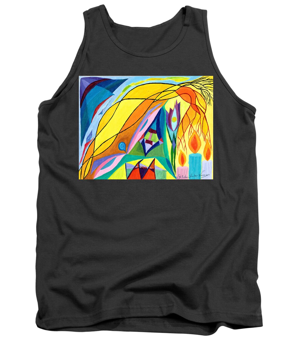 Light Tank Top featuring the painting light Energy Ignition by B Aswin Roshan