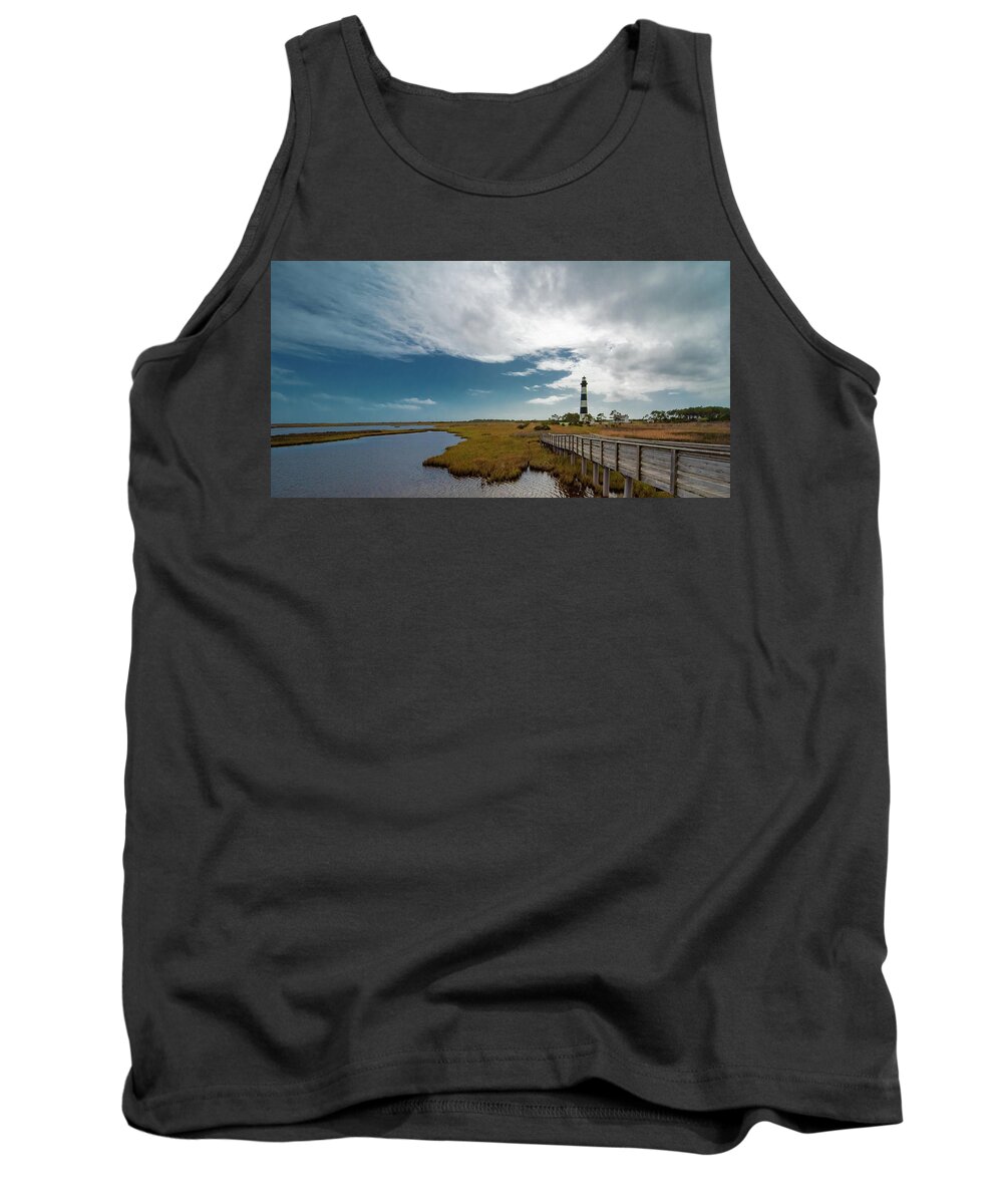 Nc Tank Top featuring the photograph Lighthouse on the Inlet by S Katz