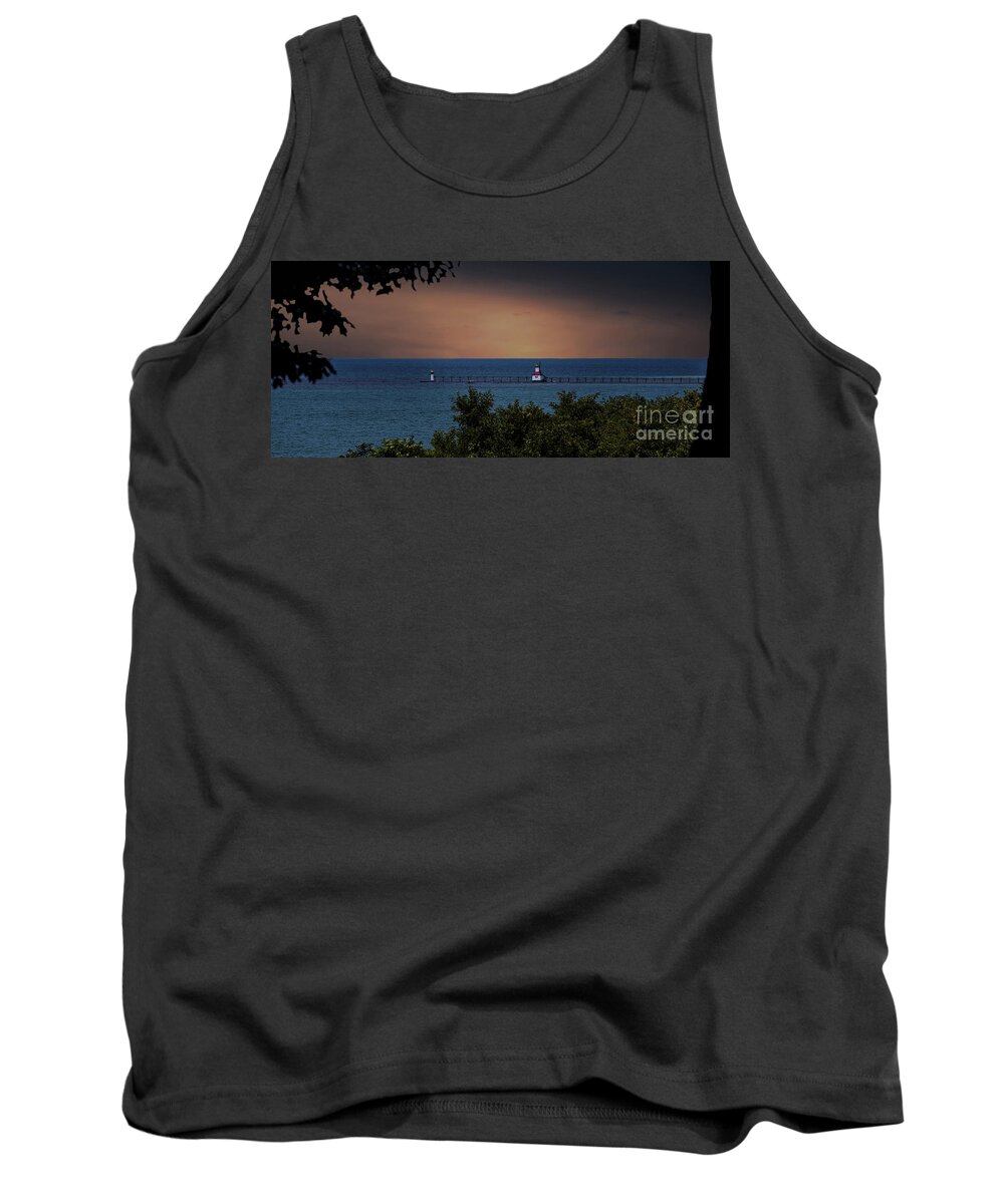 Beacon Tank Top featuring the photograph Lighthouse Overlook by Ed Taylor
