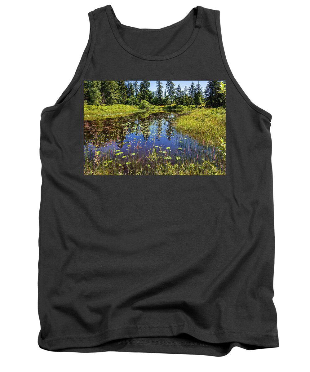 Landscapes Tank Top featuring the photograph Little River Pond by Claude Dalley