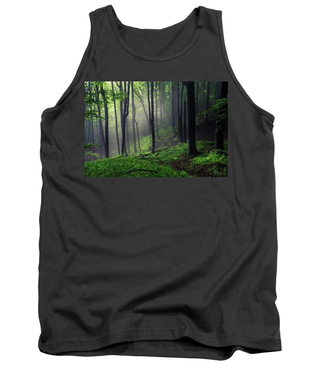 Mist Tank Top featuring the photograph Living Forest by Evgeni Dinev